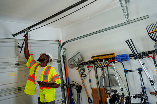 Professional Garage Door Maintenance technician working in Davis Junction, IL